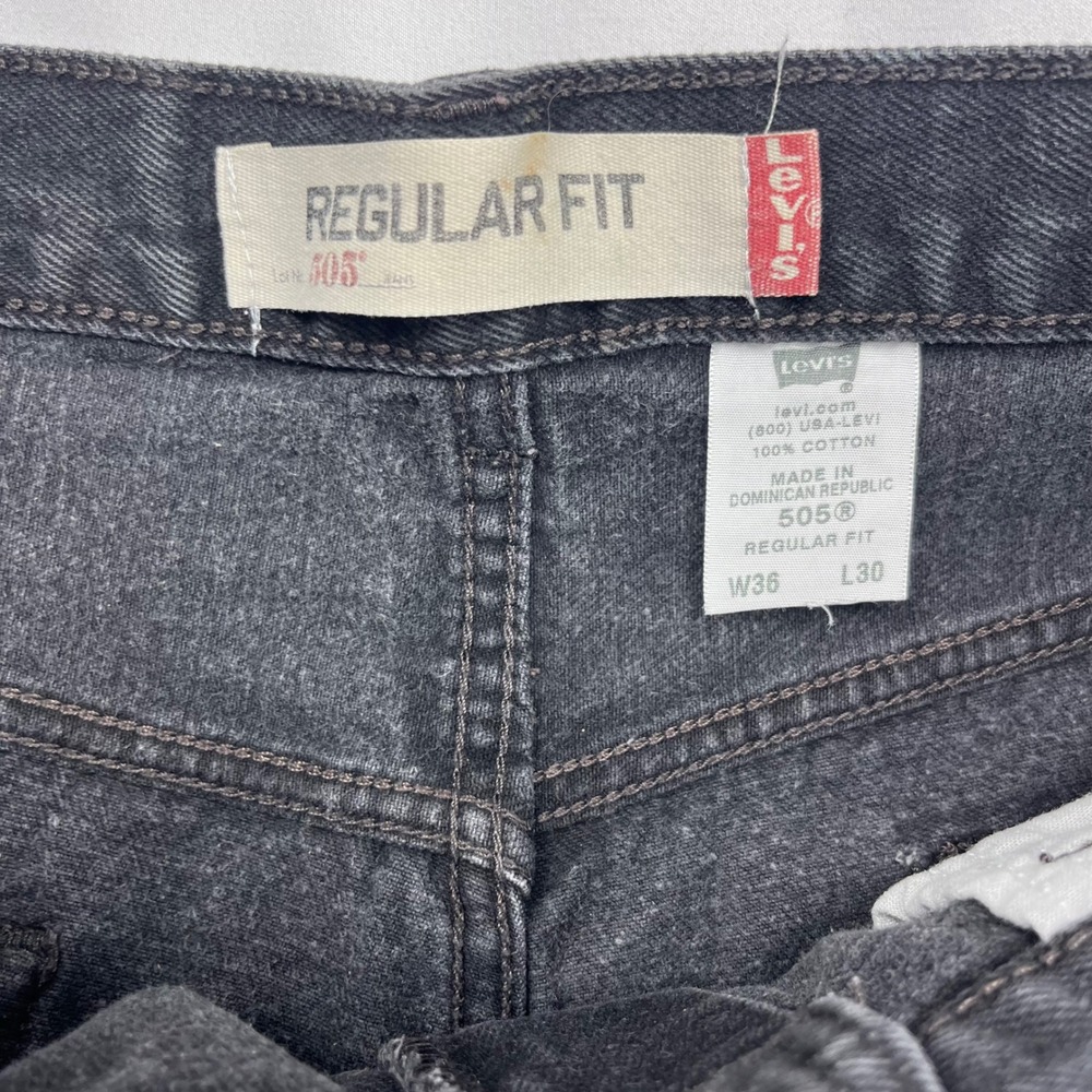 Vintage Levi's 505 Regular Fit Jeans‎ Black Denim Straight Leg - Picture 2 of 8